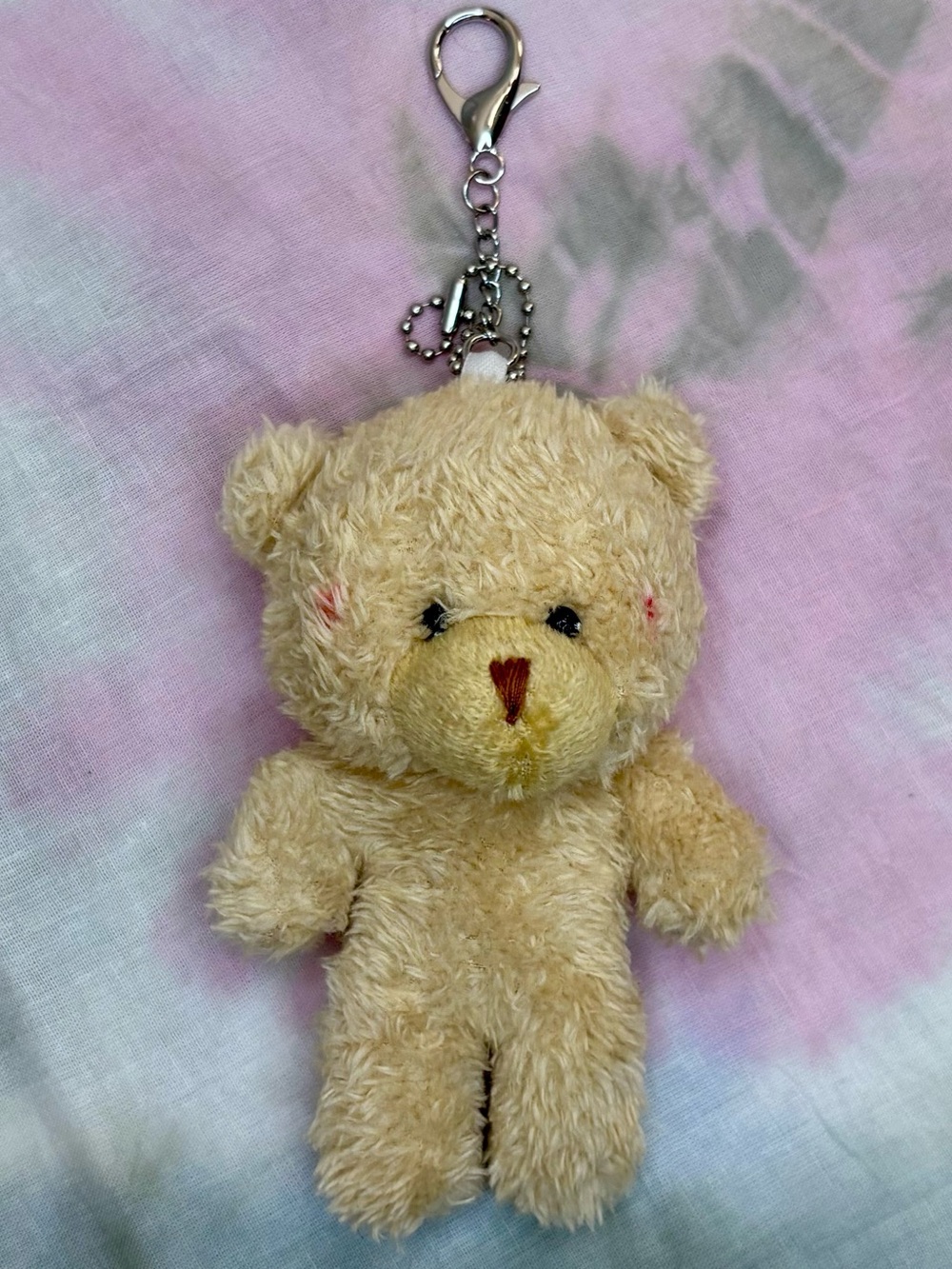 Plush Teddy Bear Keychain Key Fob Handbag Purse Charm